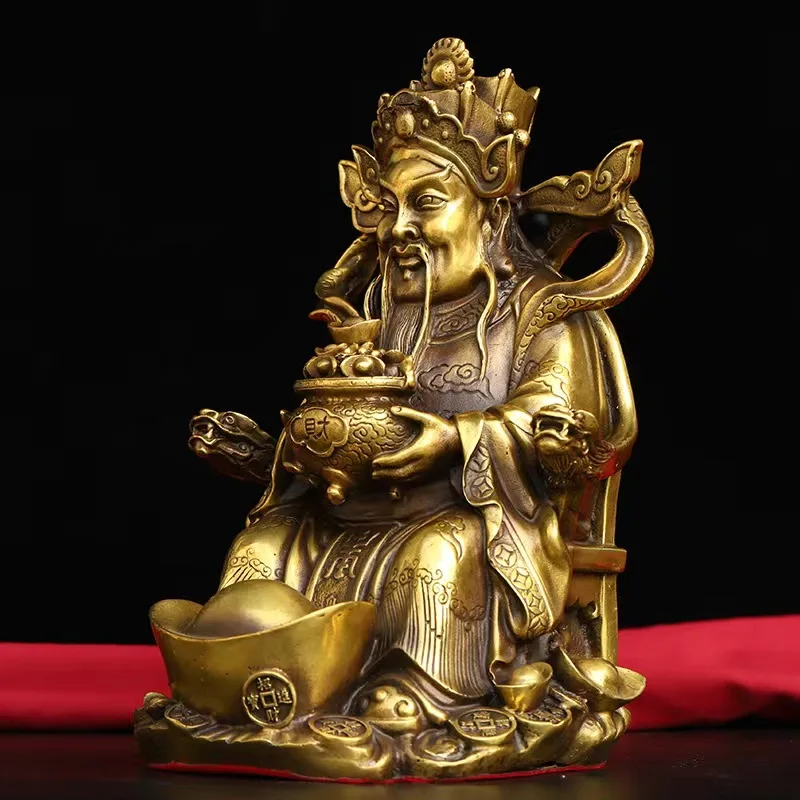 Brass Wencai God Home Decoration Office Desktop Soft Decoration Hall Room Metal Copper Craft One Piece Dropshipping