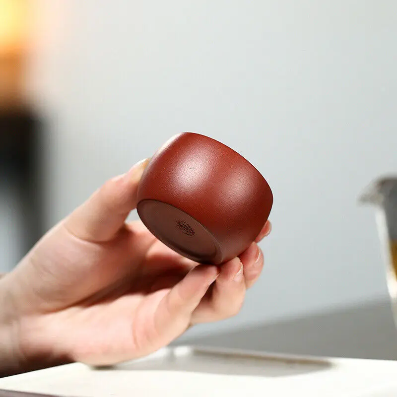 

50 мл полностью чайная чашка ручной работы с маркировкой, настоящая глиняная чашка Цзиша Дахунпао, кунг-фу