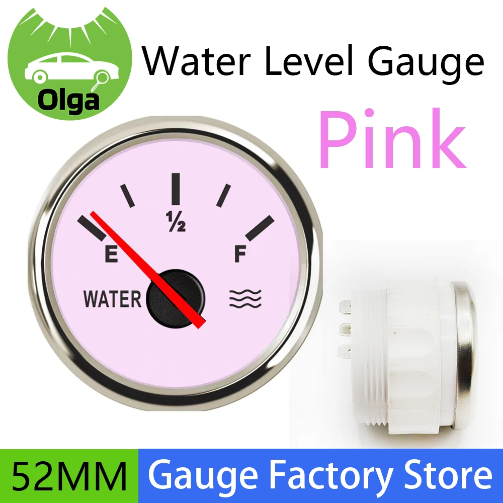 Water Level Gauge 52mm water Tank Level Indicator Modification New Pink House Car  Ships yachts Exclusive sale High quality