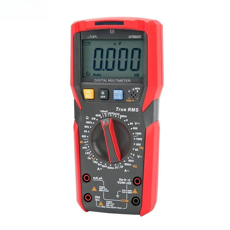 UT89XD Professional Digital Multimeter True RMS NCV 20A Current AC DC Voltmeter Capacitance Resistance Smart Tester