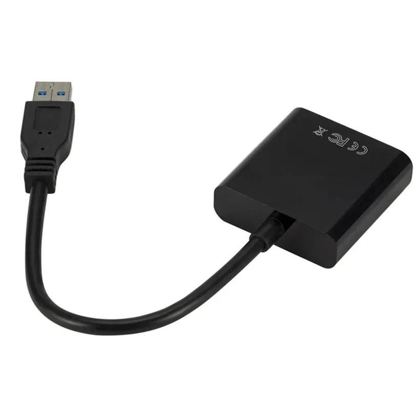 MnnWuu USB 3.0 do Adapter VGA zewnętrznej karty graficznej z wyświetlaczem lustrzanym konwerter wyświetlacza dla Win 7/8/10 Laptop 1080p