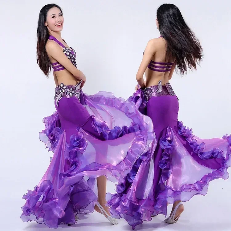 Nowy design Najwyższej jakości egipski strój do tańca brzucha Seksowne egipskie kostiumy do tańca brzucha Profesjonalne ubrania do tańca Sukienka 8 kolorów