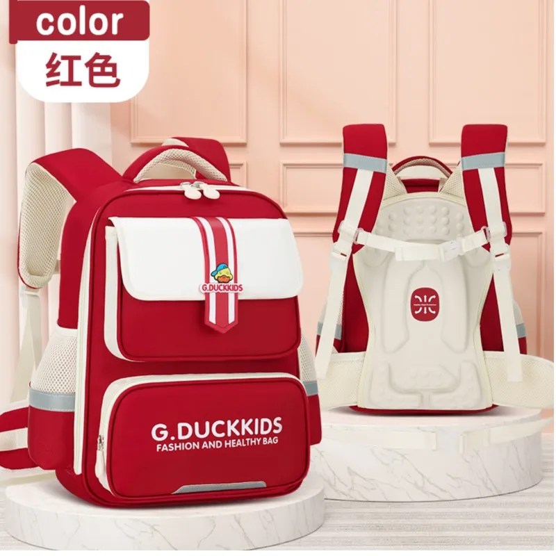 Elementary Boys Girls Waterproof Sturdy Backpack,Spine-Protecting Burden-Reducing School Bookbag,Ergonomic Kids Daypack