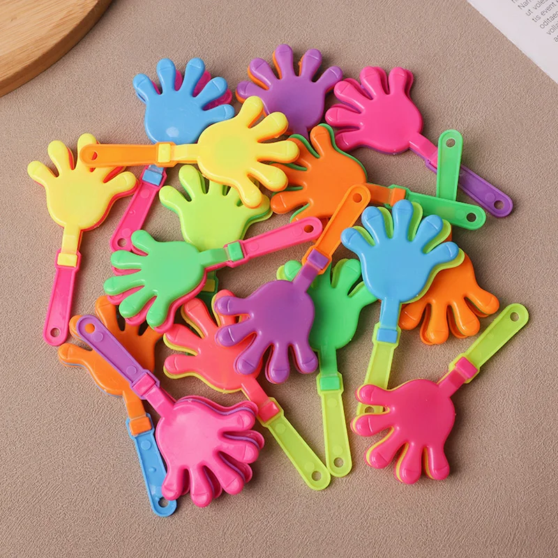 20 pçs colorido mini mão clapper torcendo adereços crianças festa de aniversário favores goodie pinata enchimentos brinquedos casamento presentes do chuveiro do bebê
