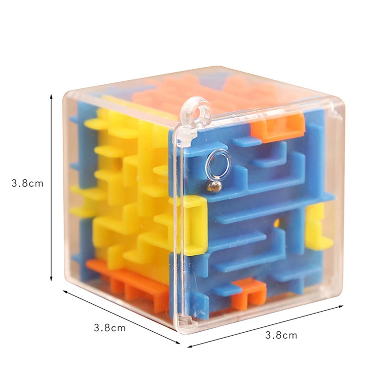 Labirinto trasparente 3D Cubo magico Velocità Palla rotolante Puzzle Giocattolo per bambini Gioco di puzzle a sei facce antistress