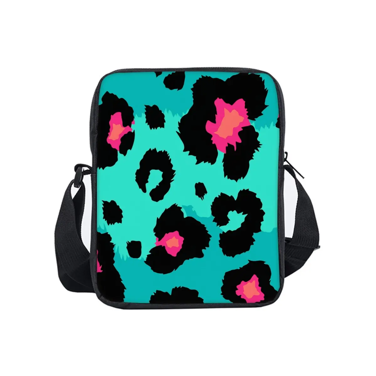 

Розовая односторонняя сумка-мессенджер с леопардовым принтом для мальчиков и девочек, детские лучшие подарки, повседневная сумка через плечо с 3D мультяшным принтом