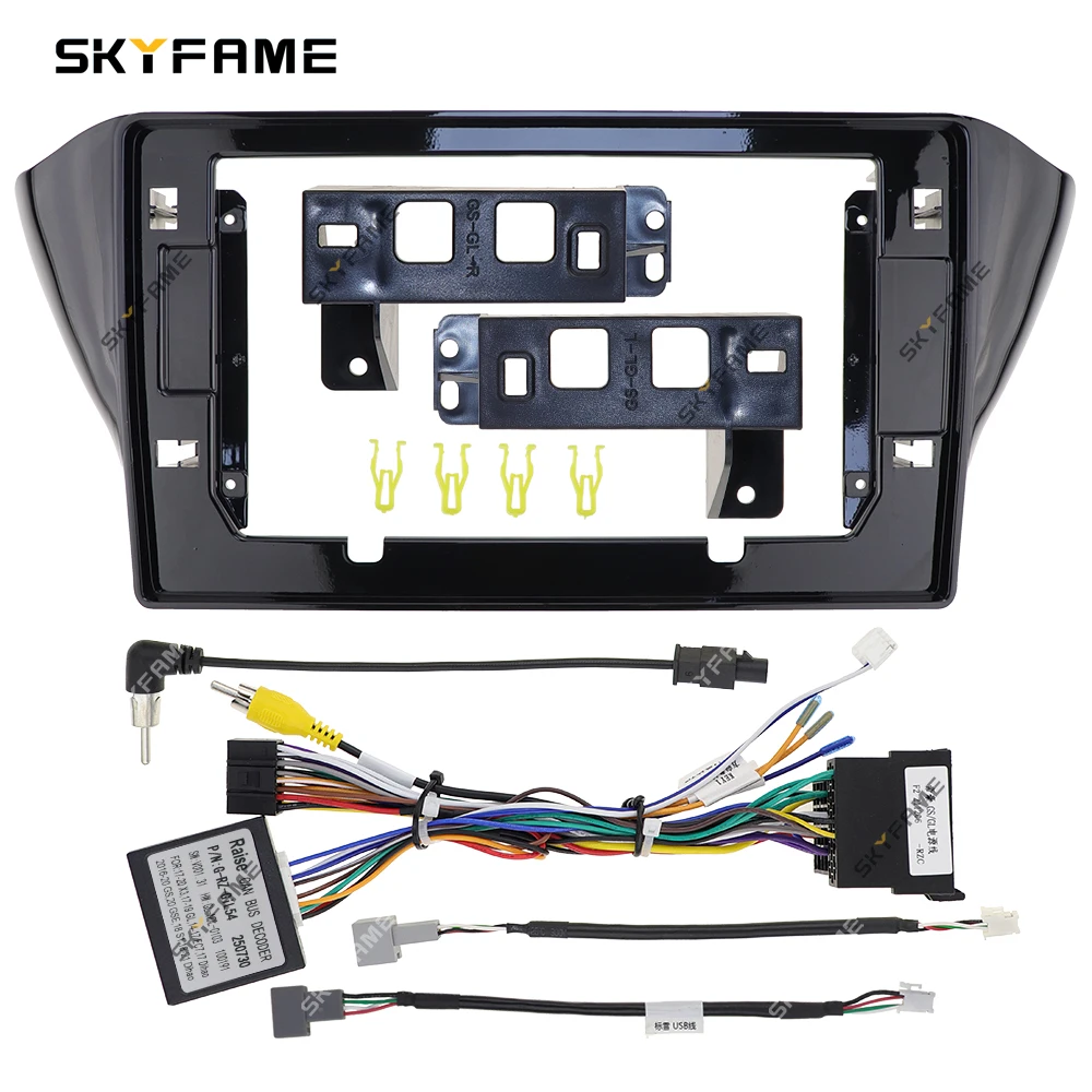 

SKYFAME автомобильная рамка Fascia адаптер Canbus Box декодер Android радио приборная панель монтажная панель комплект для Geely Emgrand GS GL Vision X3