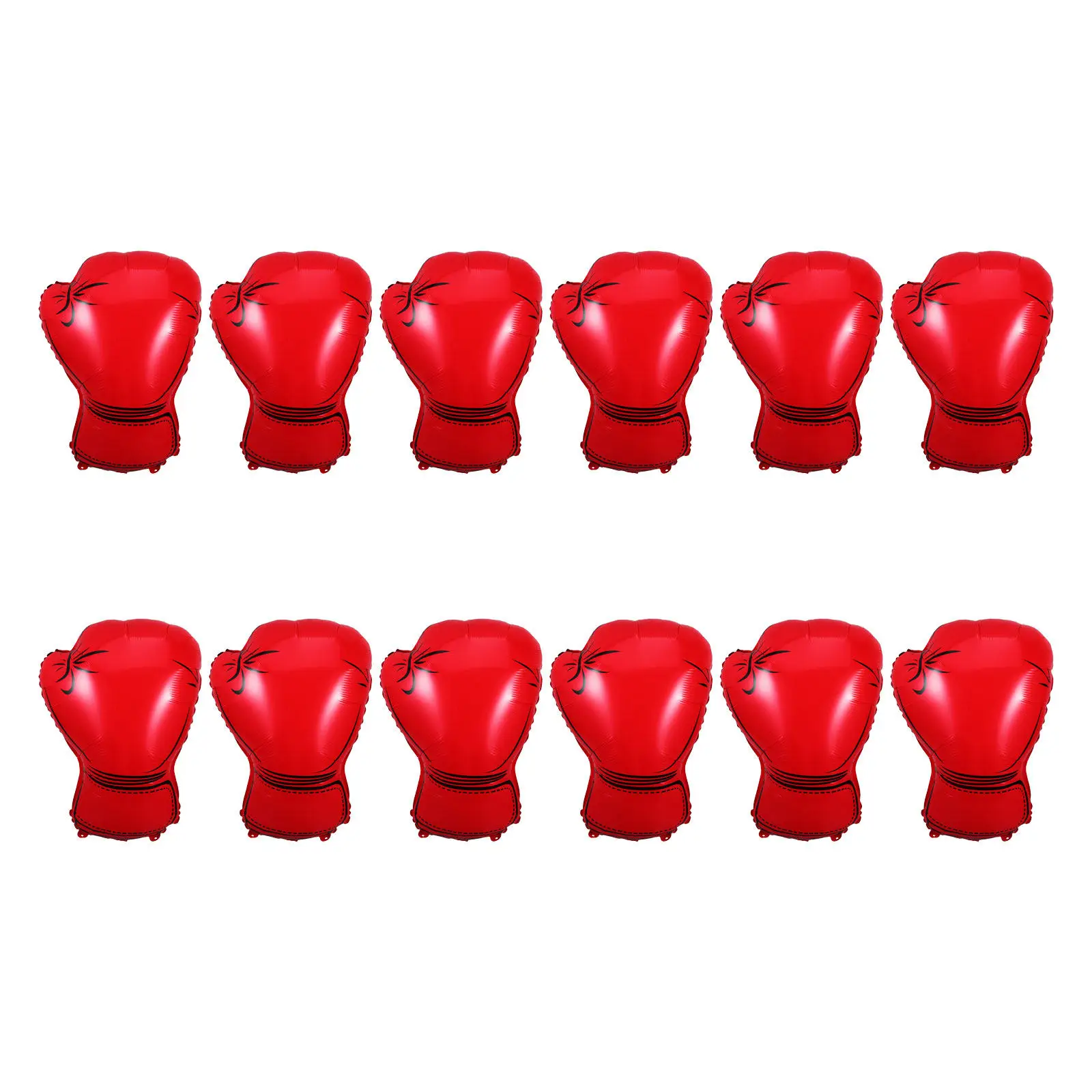 12Pcs Boxing Gloves Balloons Realistic Inflatable Punching Glove Design Vibrant Sports Party Decor for Indoor Outdoor Boxing