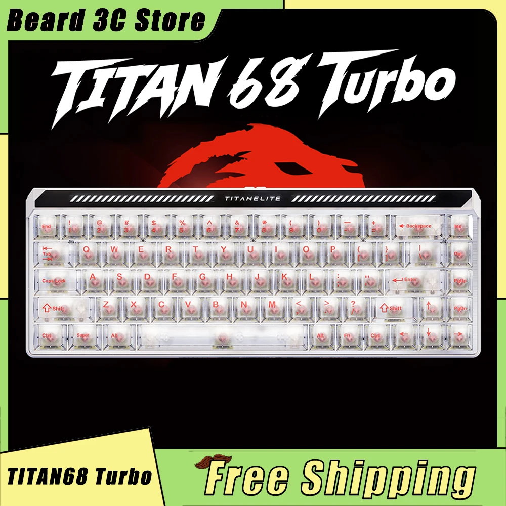 

FGG Madlions Titan68 Turbo Magnetic Keyboard RT0.001mm 8K Hz Hifi Esports Gaming Keyboard 0.08ms Low Delay PC Gamer Gift Win Mac
