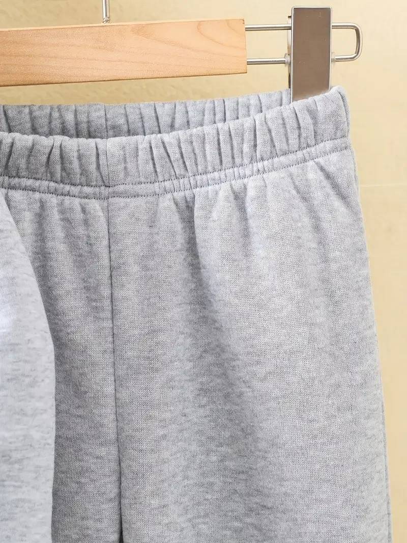 طقم هوديي وسروال للفتيات من ديزني مكون من قطعتين مع خياطة كرتونية وحزام خصر مطاطي للركض للخريف والشتاء