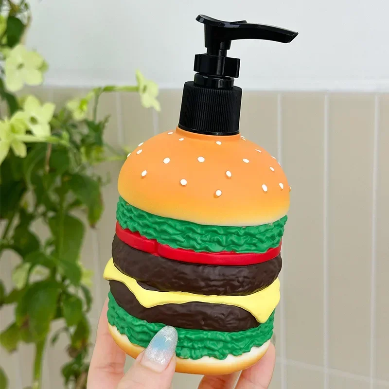 Creative Soap Dispenser Hamburg lotion Press Bottle Shower Gel Bathroom Hand Wash Bottle Shampoo Bottle Decoration bathroom