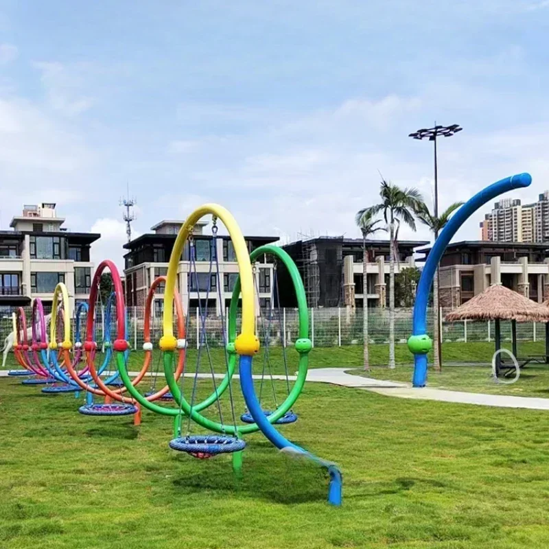 Sell like hot cakes Outdoor Children's Large Swing Park Square Courtyard to Swing Facilities Kindergarten