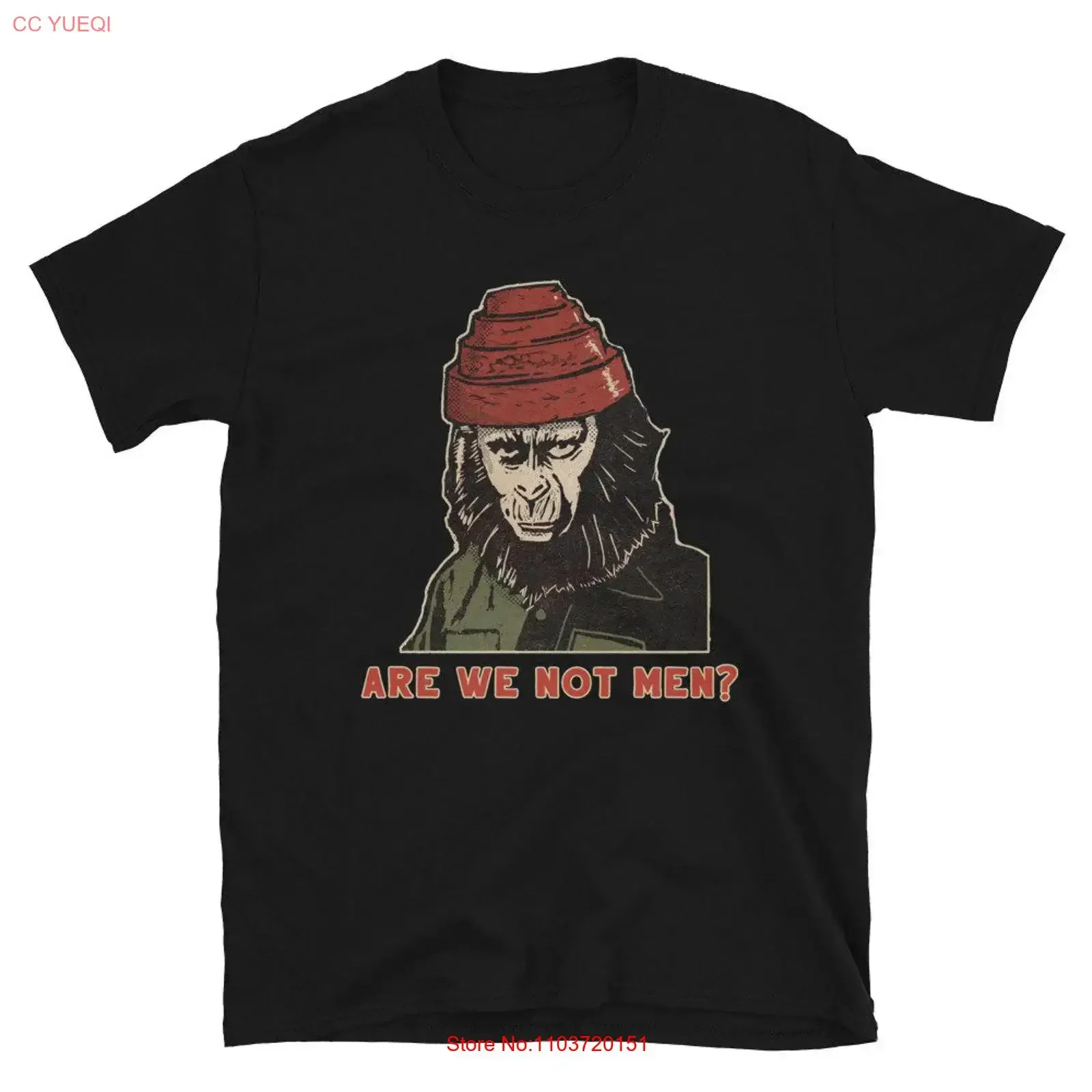 ¿No somos hombres? Camiseta vintage de Devo Planet of the Apes, ropa de diseñador con efecto lavado, cómoda, elegante y ligeramente desgastada.
