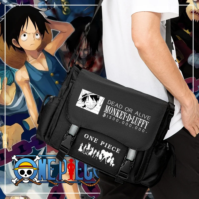 

ONE PIECE Luffy Naruto Hatsune Shoulder Bag Women's Fashion Messenger Bag Men's Casual Messenger Bag New Schoolbag Trendy Cool