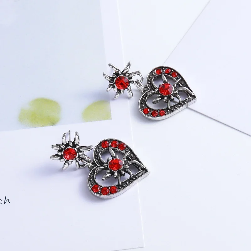 أقراط معدنية من زهرة ندفة الثلج ، ماس حب قديم ، مجوهرات شخصية فريدة من نوعها ، رياح باردة