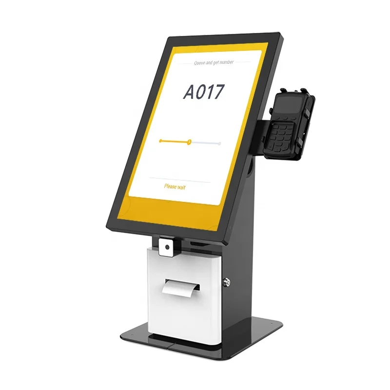 Terminal Scan Register Self Check in Kiosk Ticket for Self Station / Center 21.5 Inch Desktop Self-service