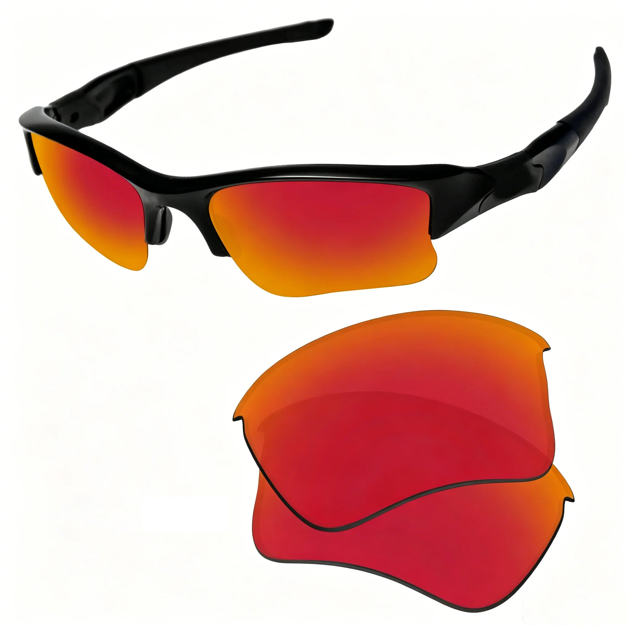SunglassDoctor Polarized Replacement Lenses for Oakley Flak Jacket XLJ OO9009 63mm|Flak Jacket XLJ Asian Fit 63mm Sunglasses