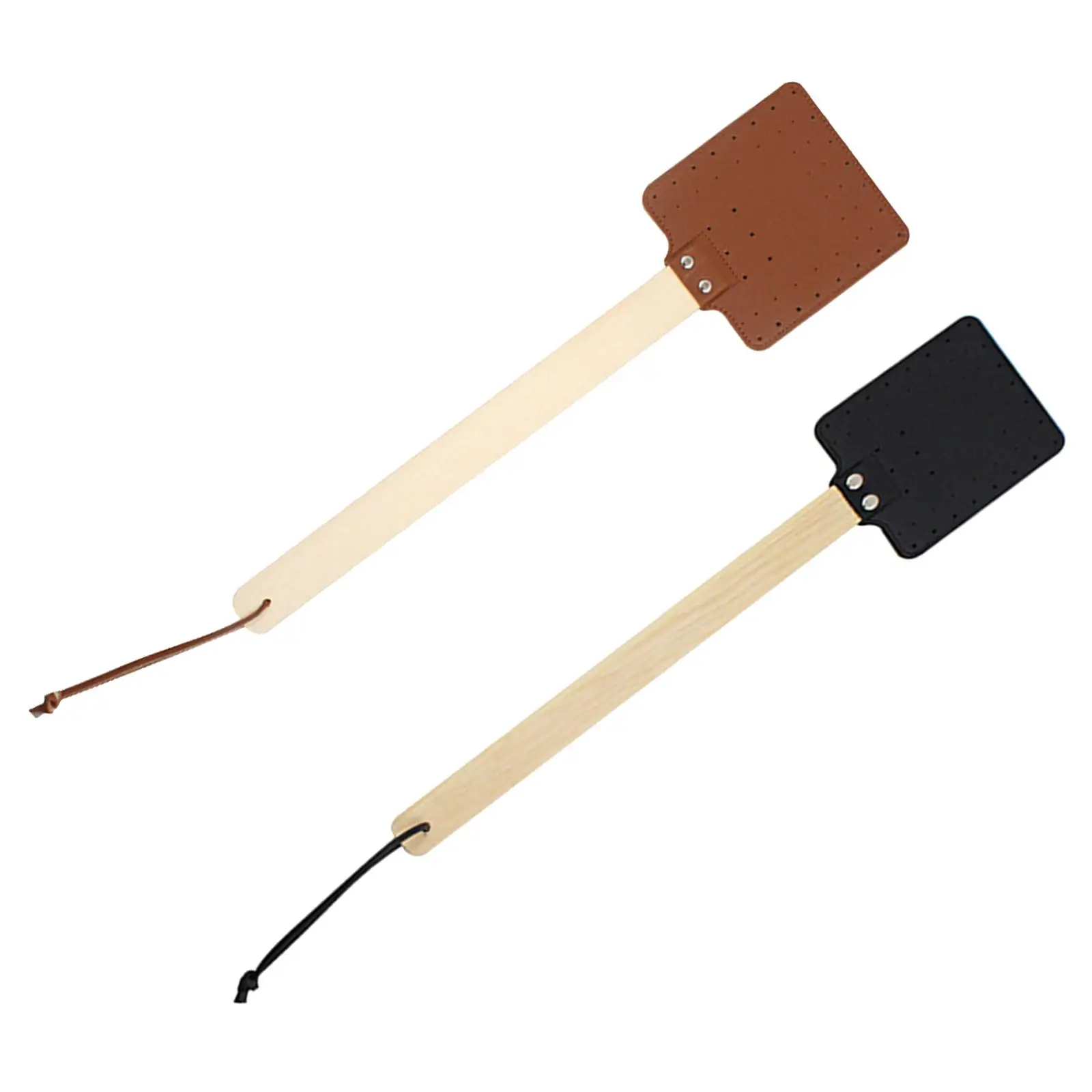 Fly ter with Wooden Handle PU Leather ter Bees ter for Outdoor