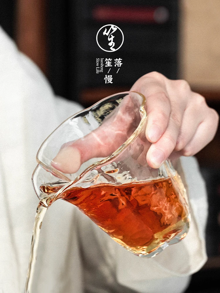 Thickened Crystal Tea Set Accessories Home Use Heat Resistant Japanese Style Public Cup Tea Ocean High End Glass Tea Utensils