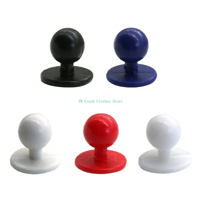 K1ME 100pieces Nylon Ball Buttons Round Buttons For Chefs Clothing Easy Installation