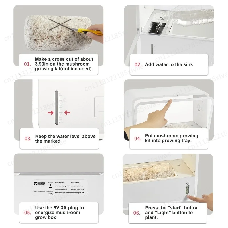 Mushroom Eco-Box English Edition Smart Mushroom Grower Shiitake Cultivation Machine Automatic Humidification Growing Cabinet