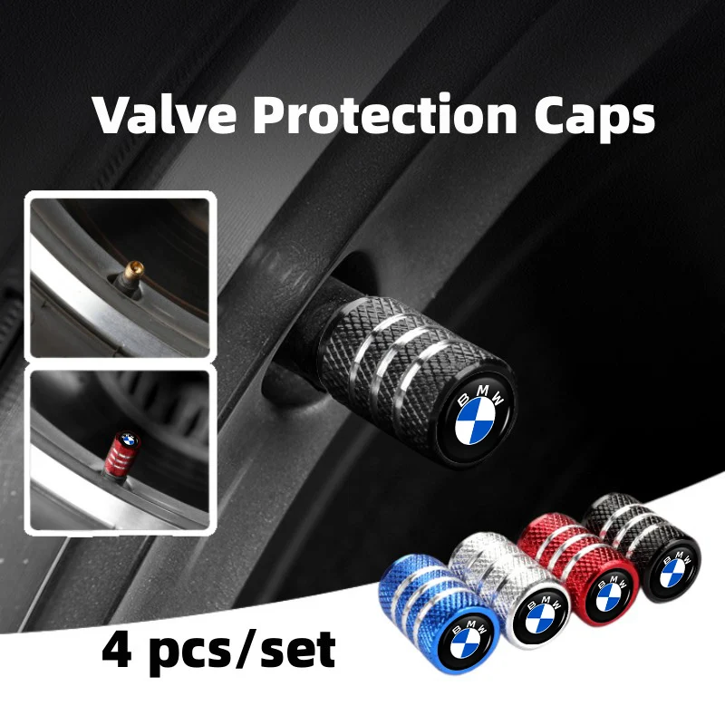 4pcs Car Wheel Tire Valve Stems Cap Dustproof Protection Cover For BMW E90 E60 E46 E39 F30 F10 E87 X3 X4 X5 X1 G30 G20