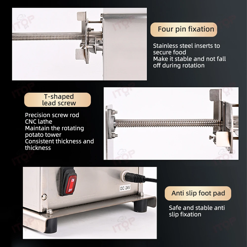 Elektrische Aardappel Krullend Frietjes Snijmachine Commcerciale Aardappel Snijmachine AC110-240V 30W