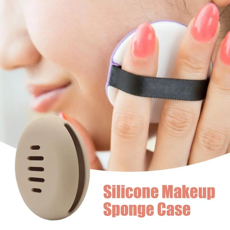 Makeup Sponge Holder Silicone Storage Holder Makeup Egg Breathable Makeup Sponge Carrying Case cosmetic for Daily Use Travel Use