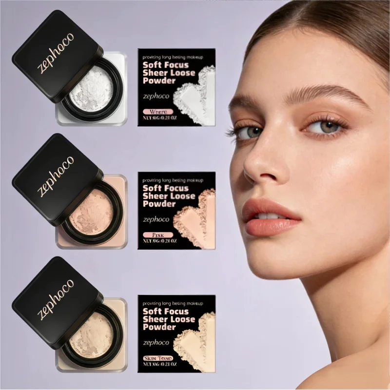 

Брендовая прозрачная рассыпчатая пудра Soft Focus, натуральная, долговечная, не отбеливающая, контроль жирности, освежающая, нежная корейская пудра для макияжа