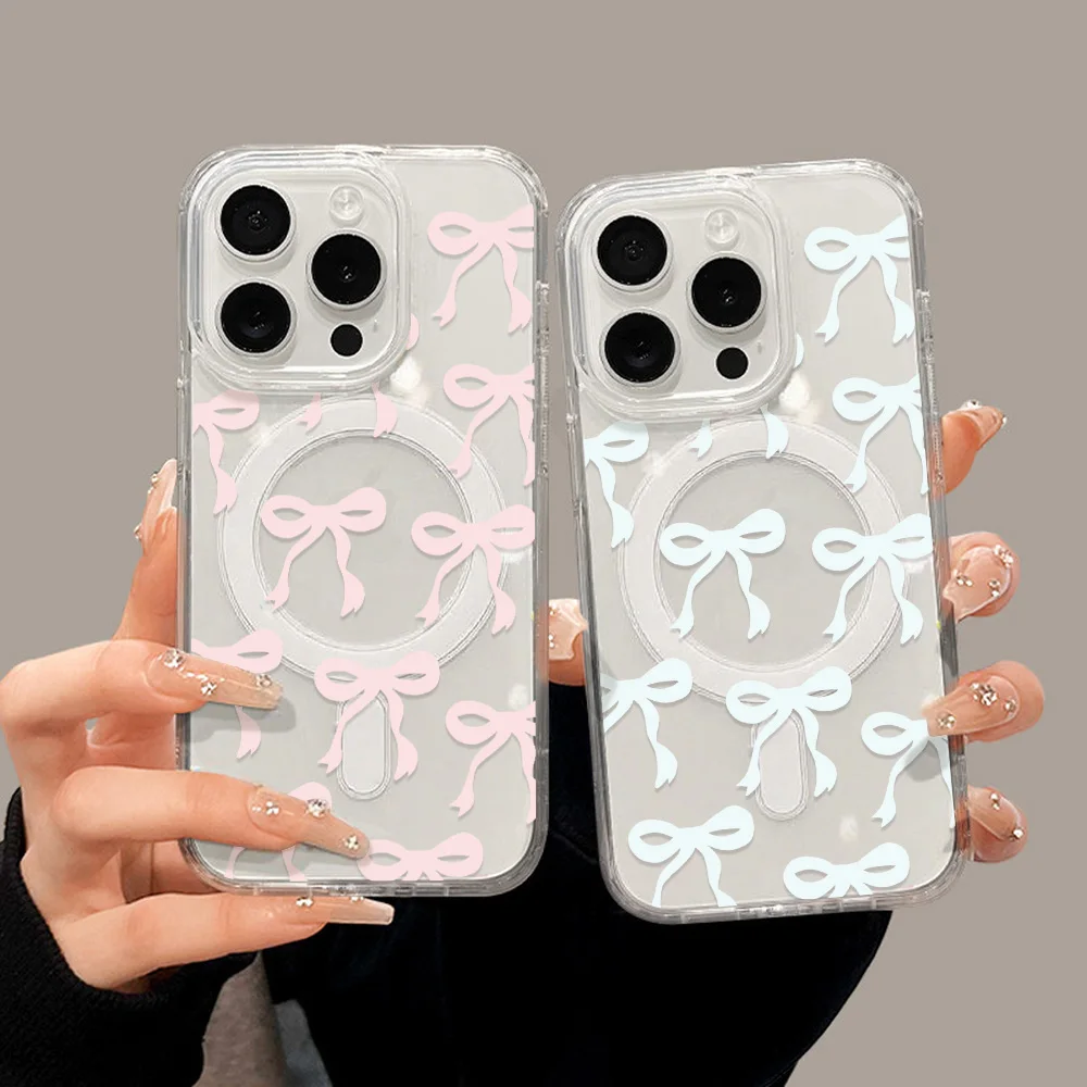 الوردي الأزرق القوس المغناطيسي Magsafe شحن الحال بالنسبة لسامسونج A56 5G A36 A55 A54 A35 A25 A15 A26 A06 S24 FE S25 Ultra S23 S22 غطاء #1