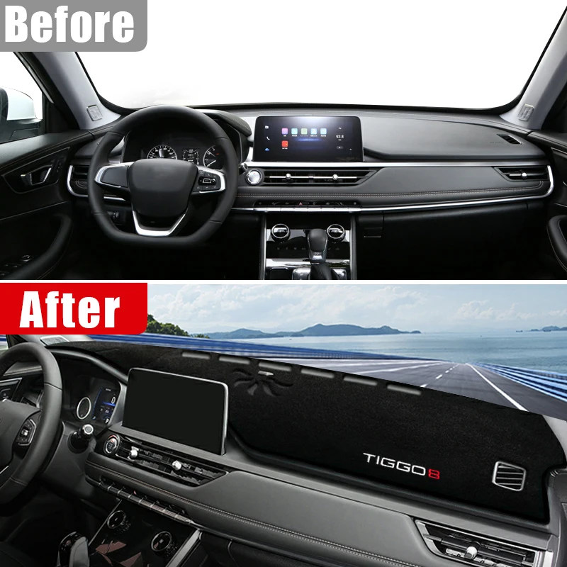 

ABAIWAI Car Parts For Chery Tiggo 8 Pro 2019 2020 2021 2022 2023 Dashboard Cover Avoid Light Pad Anti-UV Carpets Non-Slip Mat