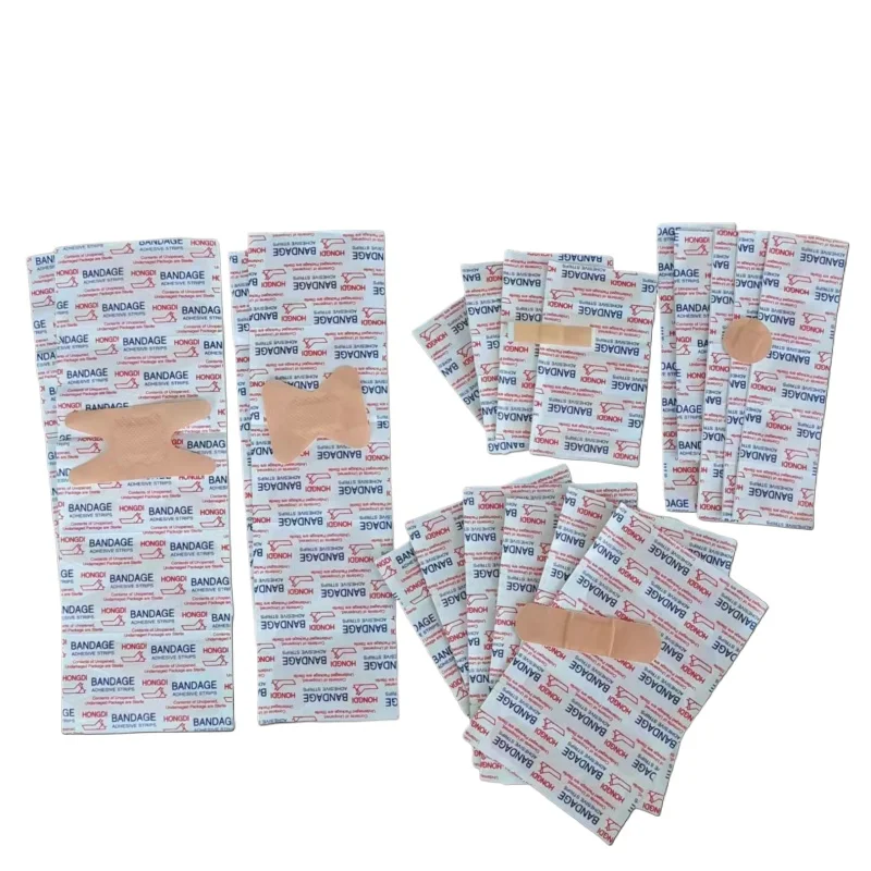 100Pcs Assorted Shapes PE Waterproof Band Aids Hemostatic Wound Plasters Household Wound Protection First Aid Accessories