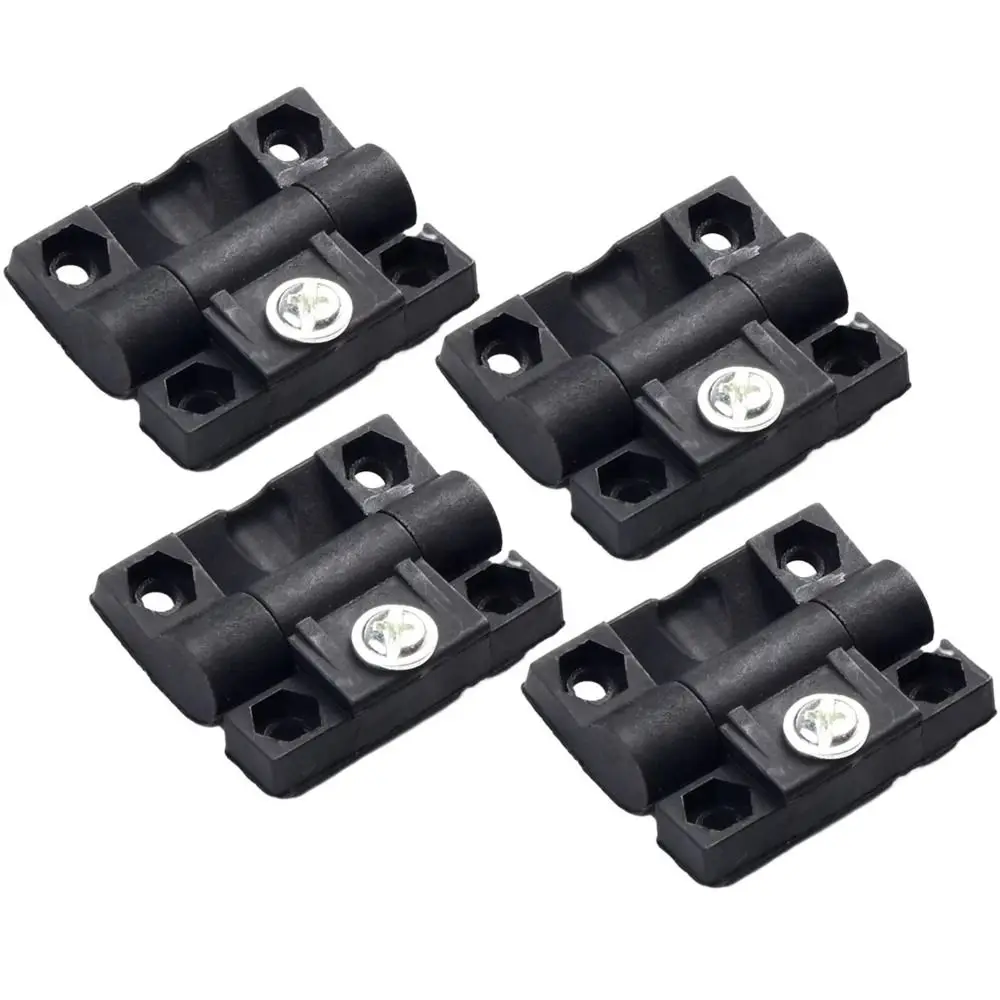 4PCS Nylon Torque Hinge Black Corrosion Resistant Nylon Hinge Buffering Design Adjustable Torque Position Control Hinge