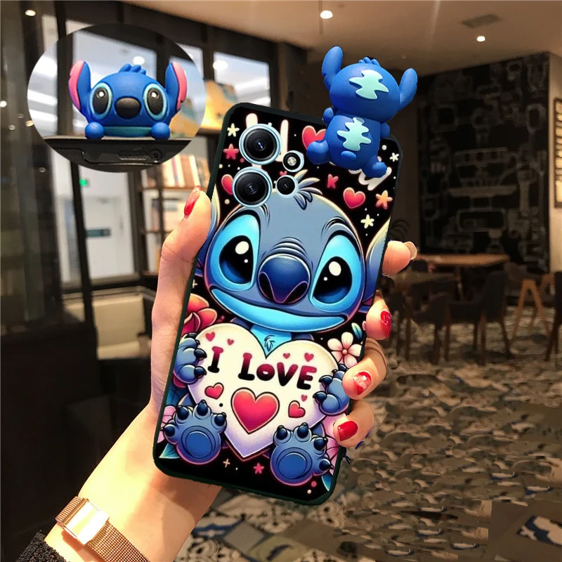 Cartoon Stitch 3D Case For Samsung Galaxy A54 A35 A34 A32 A51 A52 A14 A13 A21S A20S A22 A23 A24 A22 A04S A05S A25 A20 A55 Cover