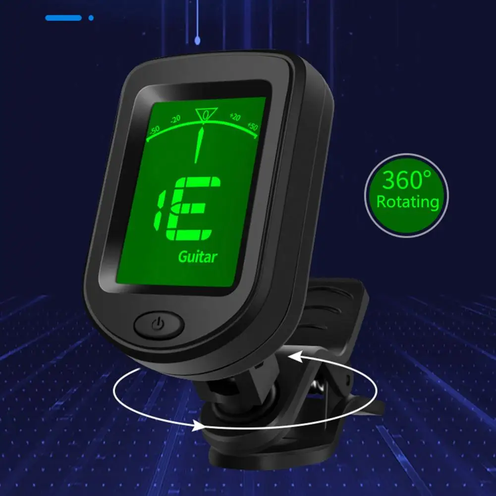 Guitar Tuner Anti-Slip Sensitive Accurate ABS Digital Fast Tuning For Bass Ukulele Violin