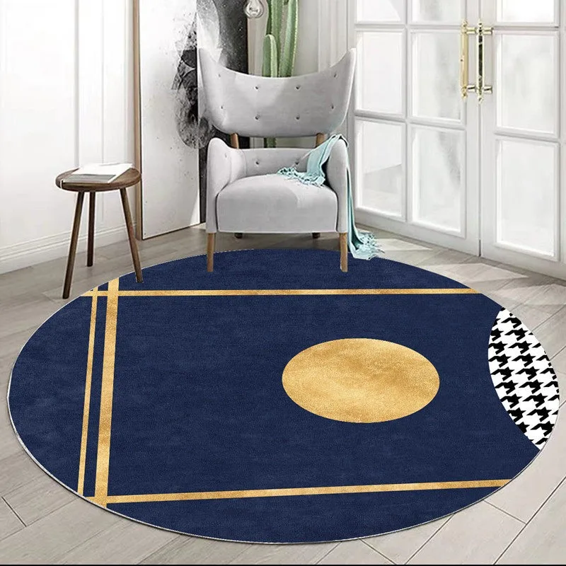 

Round Abstract Pattern Light Luxury Living Room Carpets Art Line Creative Art Bedroom Rug Home Decora Sofa Coffee Table Mat 러그