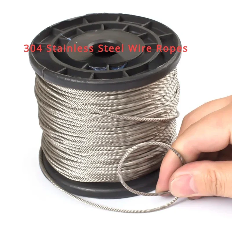 High Quality 304 Stainless Steel Wire Rope Lifting Wire Rope Diameter 0.3-4.0mm 1x7 7x7 7x19