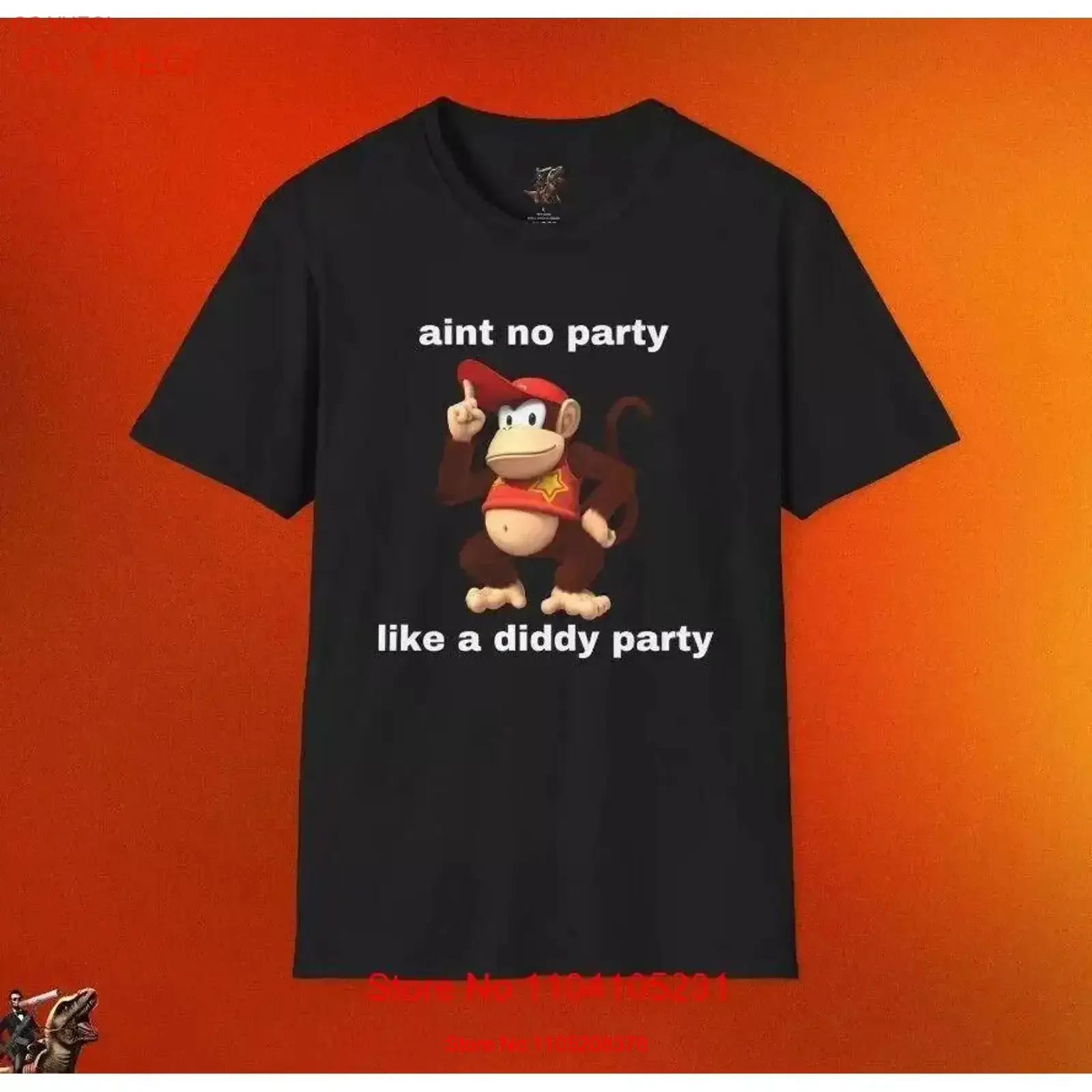 SALE Aint No Party Like A Diddy Funny Meme P T Shirt vintage Washed Soft Versatile fashion Slightly Stylish Breathable