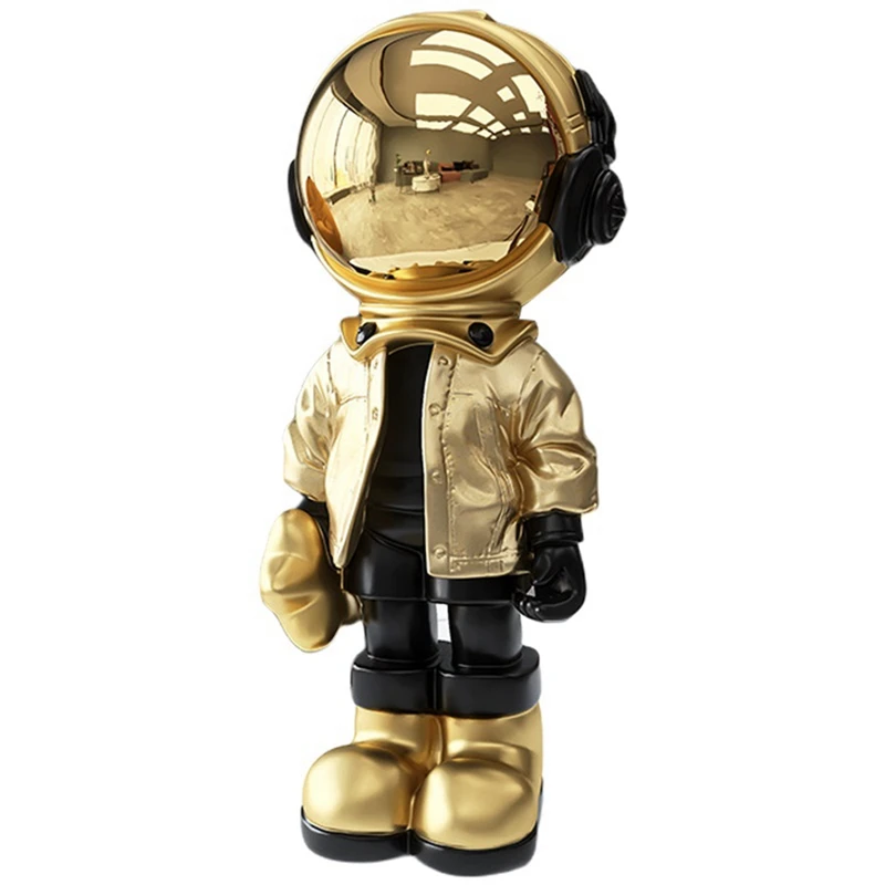 

BEAU-Home Decor Astronaut's Landing Ornaments Decoration Semi Manual FRP Crafts Painted Home Sculpture Astronaut Sculpture