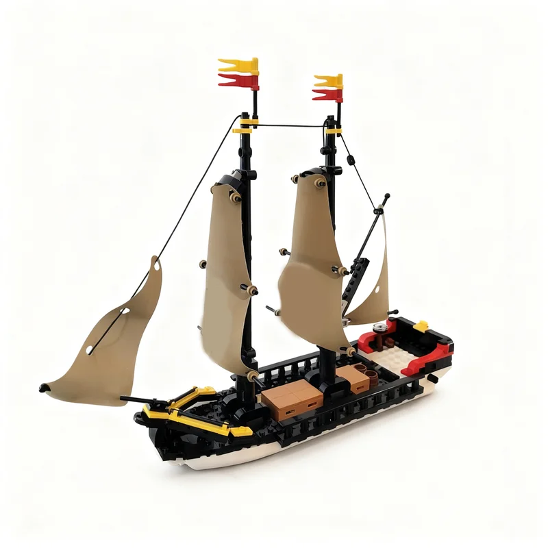 ตัวต่อ MOC เรือพาณิชย์ 472 ชิ้น ชุดอัพเกรดโจรสลัด ของเล่นตัวต่อสร้างสรรค์ ไอเดียของขวัญคริสต์มาส ของเล่นเสริมพัฒนาการ