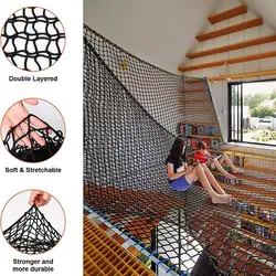 1*3m/2*3m Kids Playground Play Safety Net Outdoor Climbing Cargo Net Obstacle Course Double Layers design easy to install
