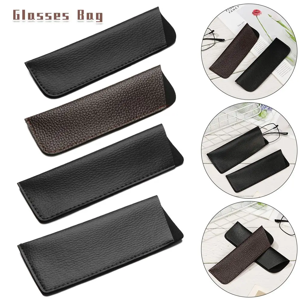 Leather Eyewear Accessories Reading Glasses Bag Case Sun Glasses Pouch Glasses Protective Case Sunglasses Case Box Simple