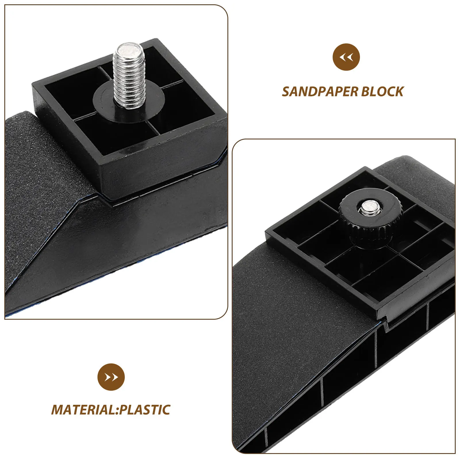 1Set Sandpaper Block Sturdy Plastic Handheld Sander for Drywall Wood Working Tools Auto Body Sanding Block Hand Sander