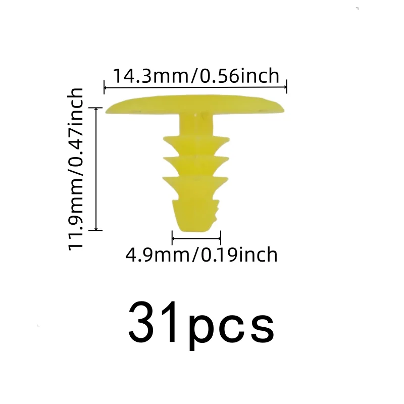 Durable UV Resistant Door Seal Retainers 31 pcs, perfect for Vehicle Windproof Strips, Easy One-Step Install