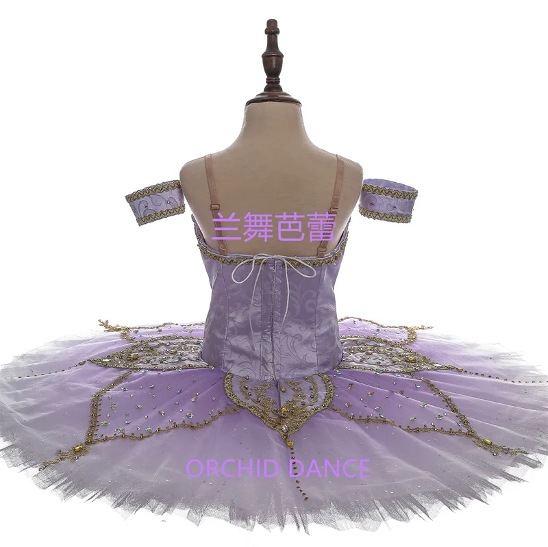 Szybka Produkcja Wysoka Jakość Profesjonalne Kostiumy Baletowe Tutu dla Dorosłych Dziewcząt w Klasycznym Stylu, Liliowe, z Ptakiem, na Zamówienie, w Dowolnym Rozmiarze