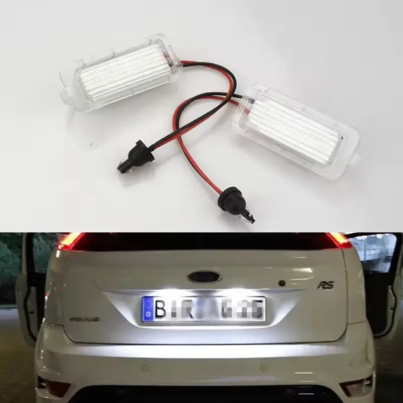 2Pcs CANbus Error Free LED Rear Number Plate Light For Ford Focus 5D Fiesta Mondeo MK4 C-Max MK2 S-Max Kuga Galaxy 6000k - view 3