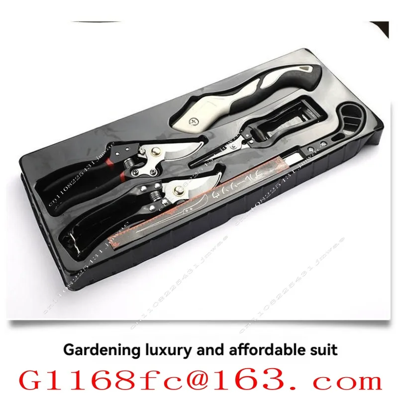 Cross-border Gardening Five-piece Set, Household Flower Planting Set, Tool Box Pruning Shears, Folding Saw Pruning Tool Set.