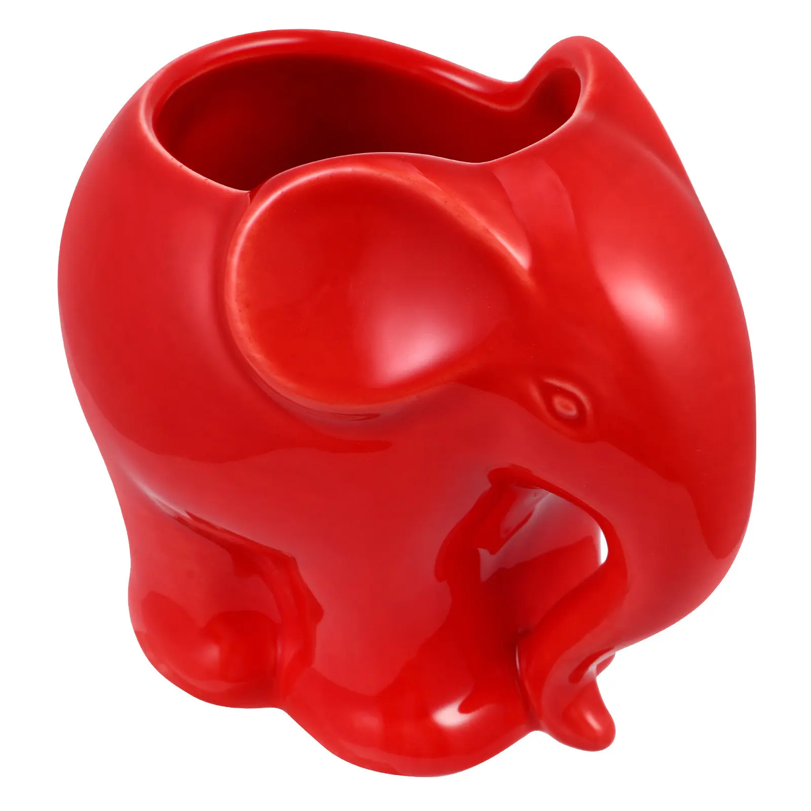 Succulent Planter Pot Ceramic Elephant Cartoon Flower Pot for Cacti and Small Plants Home Office Decoration Creative Plant