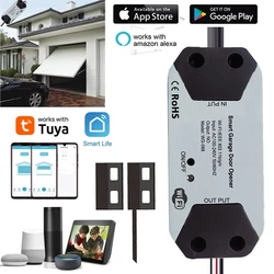 Joli de contrôleur de garage WiFi Tuya, ouvre-porte, fonctionne avec Alexa, Google Home, Smart Life, panneau de commande à distance vocale, Smart Home