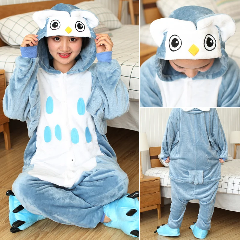 

Adults Kids Owl Onesies Soft Long Sleeves Pajamas Home Clothes Women Men Anime Cosplay Costumes For Christmas Halloween Party